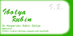 ibolya rubin business card